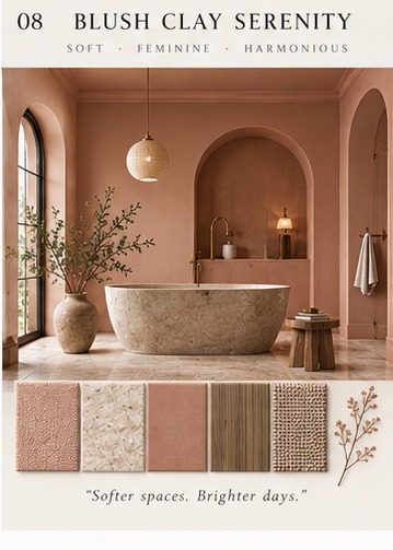 Blush Clay Serenity palette — soft, feminine, harmonious