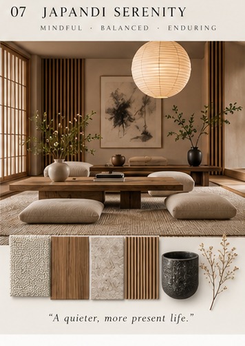 Japandi Serenity style — mindful, balanced, enduring